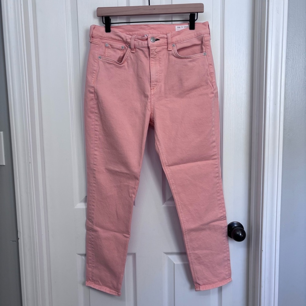 Peach High Rise Skinny Jeans | rag & bone Size 29 - Picture 12 of 12